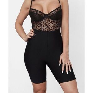 High Waist Bandage Biker Tights